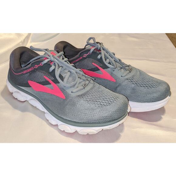 Brooks Anthem Womens Running Shoes Sneakers 1202571B051 Gray Pink Size 11 B - Picture 1 of 10